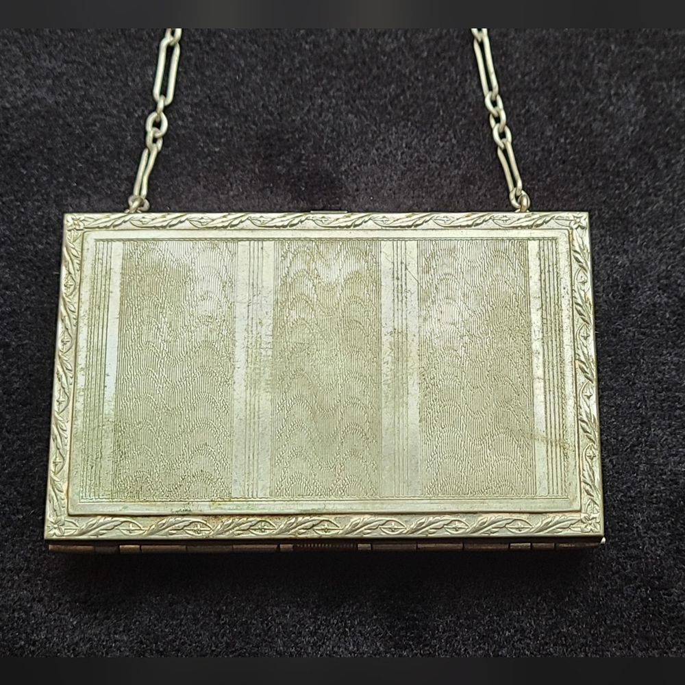 Edwardian Guilloche purse makeup compact - Picture 8 of 12
